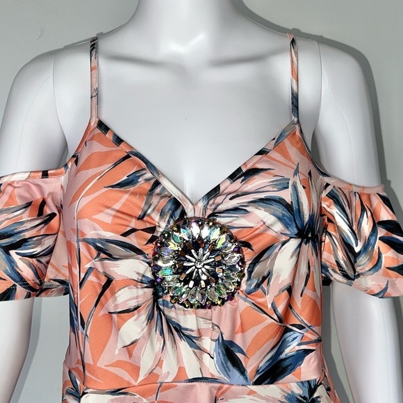 Venus - Womens Pink Floral Top Sz Sm. - Picture 3 of 7